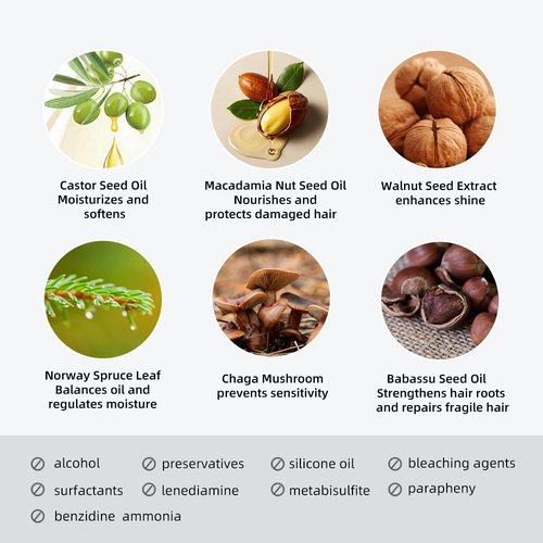 NOUGAT Amber Brown Permanent Hair Color Kit | 100% Gray Coverage, Ammonia-Free & PPD-Free, Nourishing Anti-Aging System