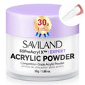SAVILAND White Acrylic Nail Powder - Ultra-Smooth Blending for Extensions & Carving, Professional Quality