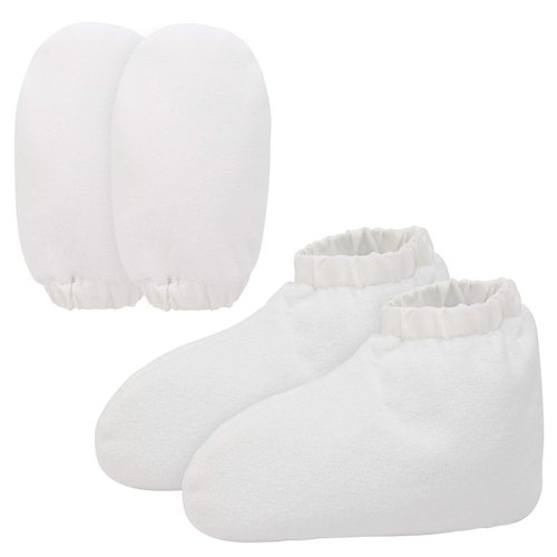 Paraffin Wax Bath Gloves and Booties, Segbeauty Elastic Opening Insulated Thick Mitts & Sock Liners for Hands & Feet Hot Wax Bath Heated SPA thera-py Wax Care treat-ment Paraffin Wax Warmer Machine