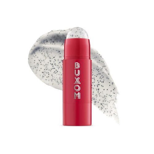 BUXOM Power-Full Lip Scrub - Gentle Sugar-Infused Exfoliating Stick with Vitamin E & Papaya Seed Oil