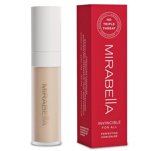 Mirabella Invincible Under Eye Concealer - Full Coverage Hydrating Formula with Hyaluronic Acid | Ivory I40