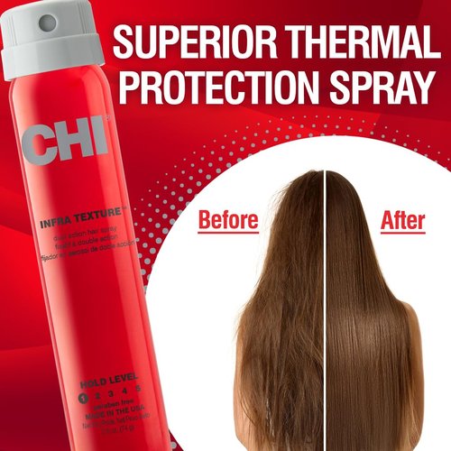 CHI Shine Infusion Hair Shine Spray - Infra Texture Dual Spray Bundle | 5.3 Oz & 2.6 Oz Hair Care Set