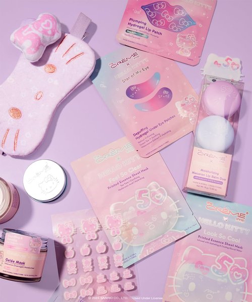 The Crème Shop x Hello Kitty Feel So Clear Printed Essence Sheet Mask, Clarifying and Hydrating Face Mask with Tea Tree and Hyaluronic Acid - 50th Year Anniversary Limited Edition - (Pack of 6)