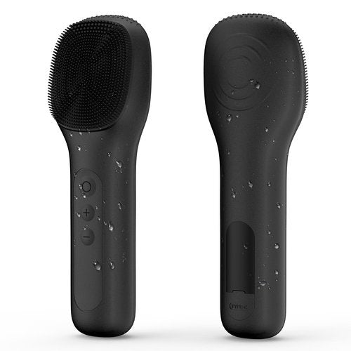 Facial Cleansing Brush Portable Waterproof Rechargeable Face Wash Brush, Electric Deep Cleaning for Men & Women (Black)