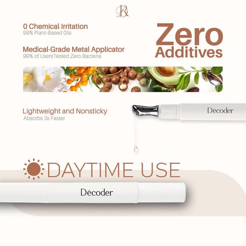 Decoder Lip Oil - Moisturizing Natural Formula with Squalane, Sea Buckthorn & Jojoba - Long-Lasting Hydration & Glossy Finish (1)
