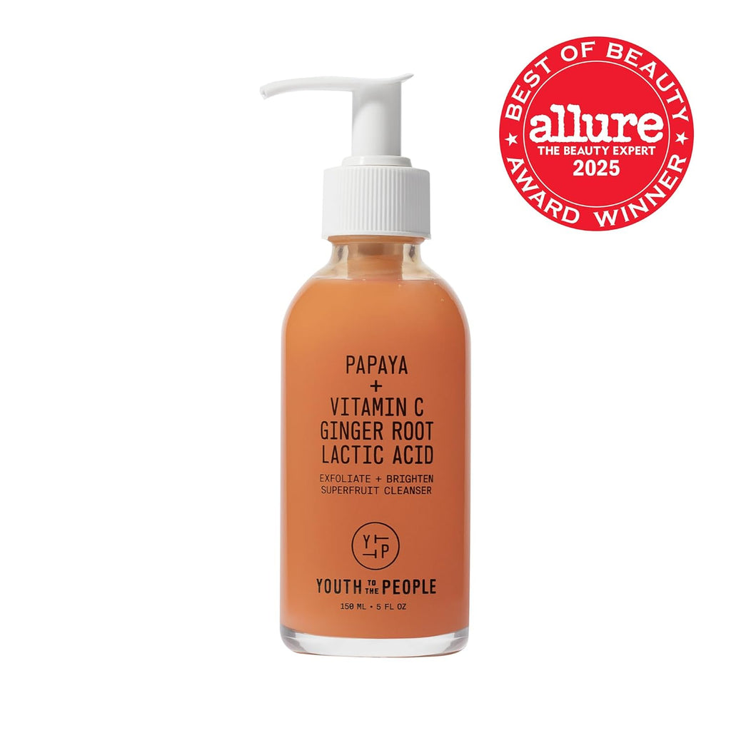 Youth To The People Superfruit Facial Cleanser - Gentle Exfoliating Face Wash with Papaya & Vitamin C for Radiant Skin | AHA + BHA Formula, Sulfate-Free