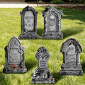 Halloween Yard Signs Set - Spooky Graveyard Tombstone Decorations with Stakes