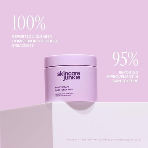 Regine Switzerland Pore Therapy Daily Toner Pads - Exfoliate Dead Skin Cells, Fragrance-Free, 50 Pads