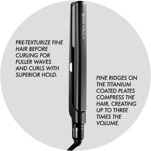Sam Villa TEXTUR Professional Texturizing Hair Crimper - Precision Heat Control, 1 Count