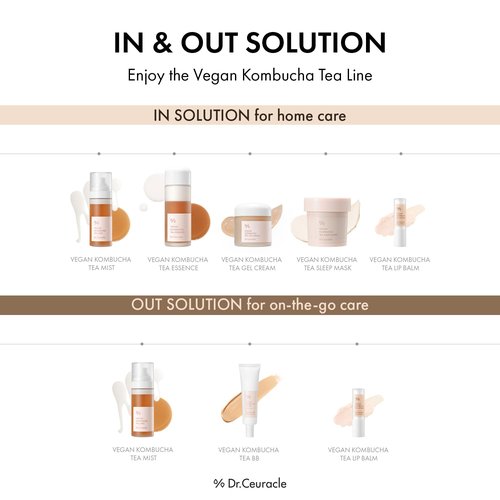 Dr.Ceuracle Vegan Kombucha Tea Essence - Hydrating Milky Toner with Kombucha Tea Extract, Centella Asiatica, Ceramide, Korean Skincare Essence (150 ml / 5.07 fl. oz.)