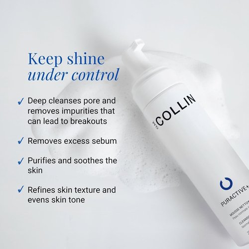 G.M. COLLIN Puractive+ Cleansing Foam - Hydrating Foaming Face Wash for Oily & Acne-Prone Skin