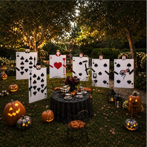 Giant Playing Card Yard Signs Set - Queen's Soldiers Lawn Decorations