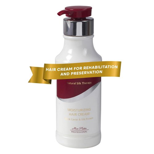 Mon Platin Professional Black Caviar Hair Cream - Luxurious Nourishing Styling Cream for Smooth, Shiny Hair | 400ml