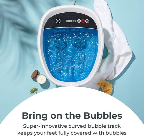 Homedics Shiatsu Bliss Footbath - Deep Kneading Foot Spa Massager with Heat Boost & Vibrating Bubbles