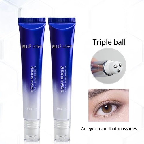 BLUE LOVE Roll-On Eye Cream - Anti-Aging Treatment for Dark Circles & Puffiness, Hydrating & Fast-Absorbing