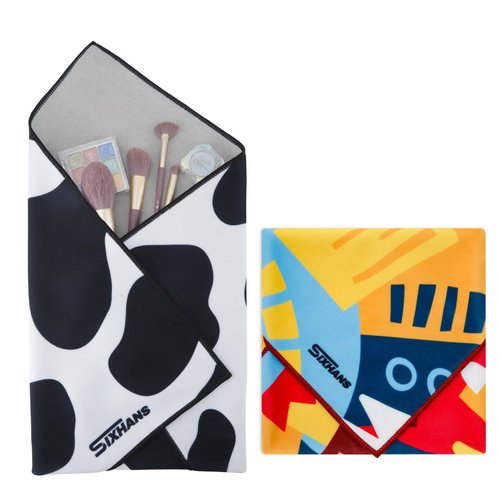 2Pack Self-Adhesive Magic Cloth Makeup Bag|Lay Flat Travel Organizer|Portable Cosmetic Pouch for Beauty Essentials,Camera Wrap,Laptop Protective Cover|Multi-Purpose Gift for Women & Girl (19.7"x19.7")