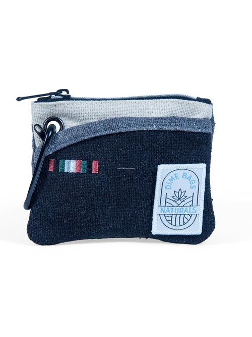 Dime Bags Heirloom Padded Travel Pouch with Ring to Attach Keychain, Interior Padding Gear Protection, Multiple Compartments for Safe Packing, 100% Nepali Hemp (5 Inch, Charcoal)
