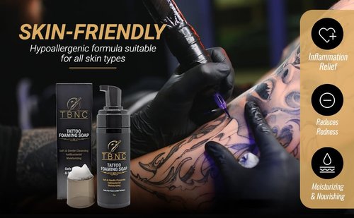 TBNC Tattoo Foaming Soap, Fragrance-free, Antibacterial, with Aloe Vera & Chamomile