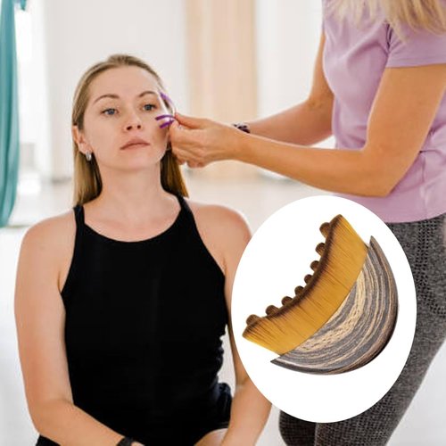 Lymphatic Contour Face Brush, Reducing Puffiness, Promoting Circulation Dry Brushing, Contouring Soothing Lymphatic Drainage Massage Brush for Face, Chin & Jawline Sculpting (2PCS)