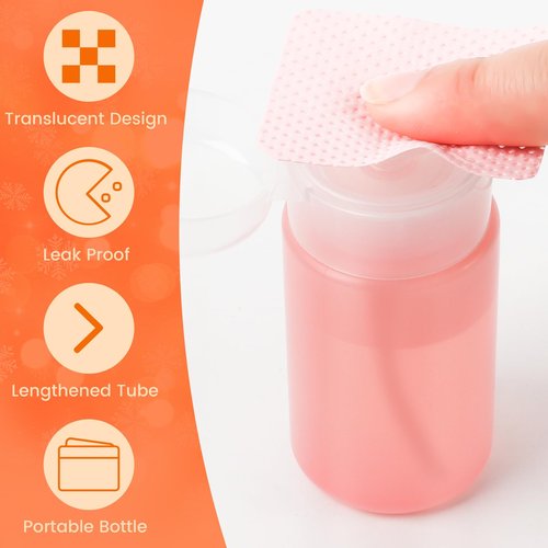 Corconess 1080PCS Lint Free Nail Wipes with 2 Acetone Dispensers, Nail Polish Remover Wipes with Pump Dispenser,Lash Extensions Glue Cleaning Wipe Empty Pump Bottle Pump Wipes Nail Kit