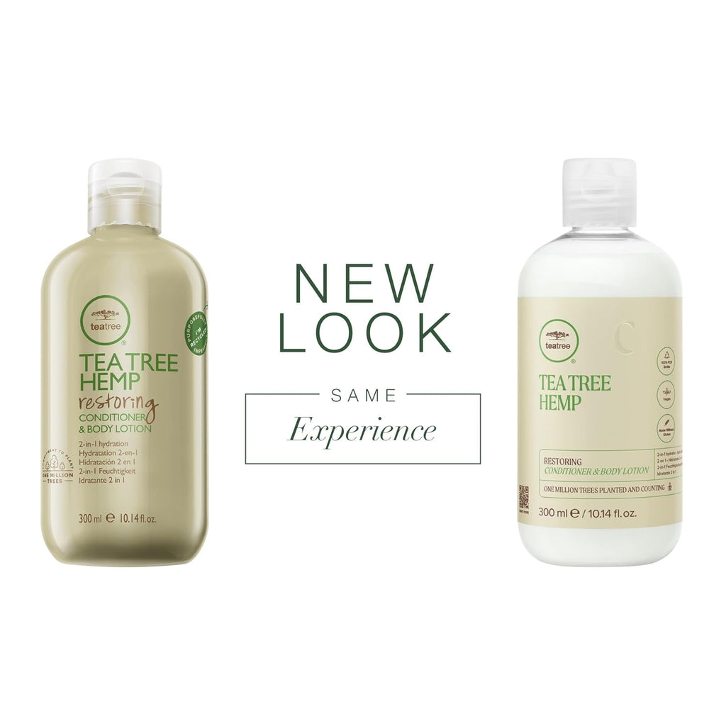 Tea Tree Hemp Conditioner & Body Lotion - 2-in-1 Hydration for All Hair Types, 8 oz