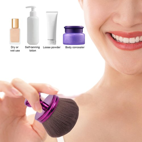 Extra Large Self Tanning Brush, Wide Head Body Makeup blending Brush Oval Self Tan Back Applicator Sunscreen Applicator for Sunscreen Foundation Back Leg Arm Face Body (Purple)