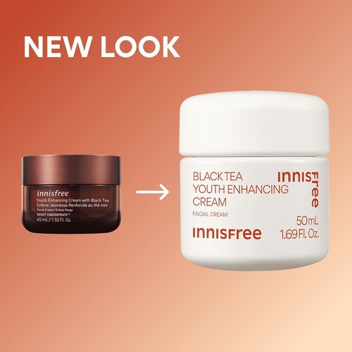 Innisfree Black Tea Youth Cream - Korean Moisturizer with Hyaluronic Acid for Radiant, Firm Skin