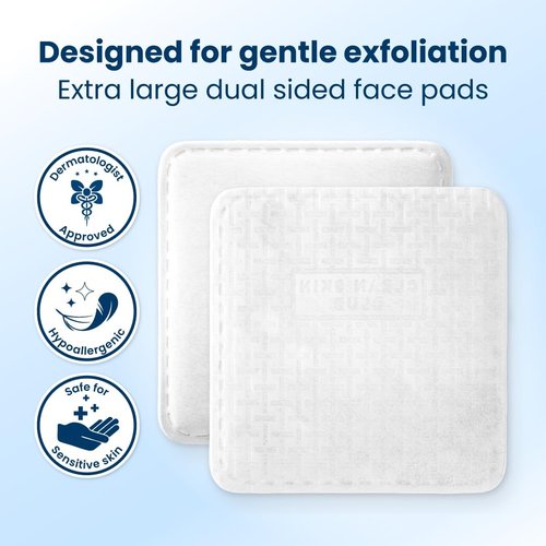 Clean Skin Club Clean² Pads 2.0 - Ultra Soft Organic Cotton Face Pads | Triple Layer Design, No Shedding