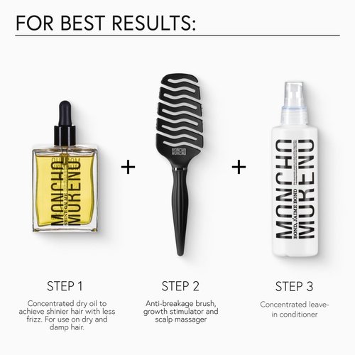 Moncho Moreno Shine On Me - Anti-Frizz Hair Oil with Argan Oil & Vitamin E | Nourishing Serum for Dry, Damaged Hair (1.7 Fl Oz)