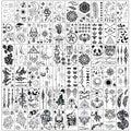 Gothic Black Temporary Tattoos Set - 60 Pcs Vintage Skeleton Snake & Dark Design Stickers