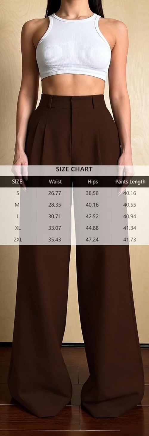 Skiennix Women's Wide Leg Pants - Wrinkle-Free Cotton Linen Capri with Pockets | Plus Size Available