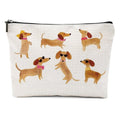 Dachshund Gifts Makeup Bag Dog Lovers Cosmetic Bag, Weiner Dog Gifts for Women Girls Daughter Sister Friendship Graduation Birthday Travel Pouch