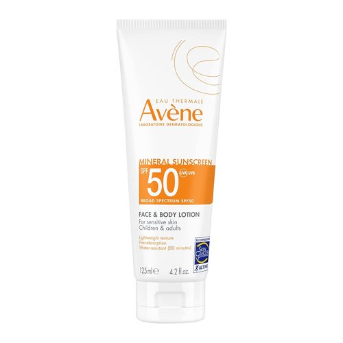Avène Sheer Mineral Sunscreen - Broad Spectrum SPF 50 Face & Body Lotion | 4.23 Fl Oz
