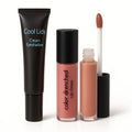 Skiennix Makeup Trio Bundle - Cream Eyeshadow Marine Blue, Lip Gloss Piazza Pink & Matte Mousse Truffle | Long-Lasting Eye & Lip Set for Natural, Shimmer & Soft Matte Looks