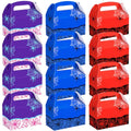 12 Pack Spider Party Gift Boxes - Multicolor Web Design for Birthday
