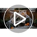 Halloween Spider Web Decorations Set with 120 Fake Spiders - 1400 sq ft