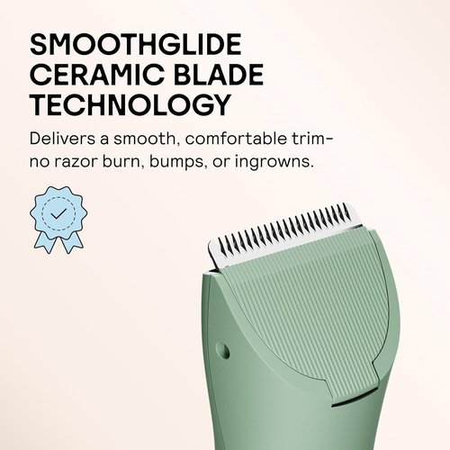 Meridian The Trimmer Original - Waterproof Electric Body Hair Trimmer for Men | Rechargeable & Versatile Sage Color