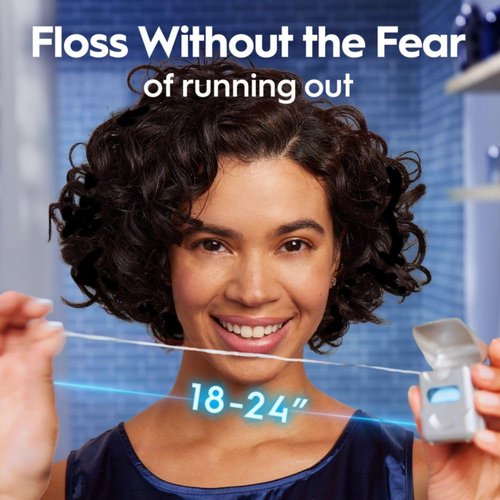 Oral-B Glide Dental Floss - Shred Resistant & Gentle on Gums | Cool Mint Flavor, 40 M, 3 Count