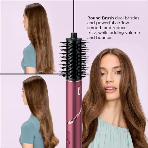 Shark FlexStyle Hair Dryer Brush & Multi-Styler - Powerful Auto-Wrap Curlers & Attachments | Black Cherry