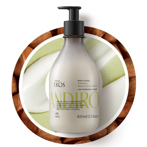 Natura Ekos Andiroba Body Lotion - 30-Hour Moisturization & Muscle Relief - Vegan Skin Care - 13.5 fl oz (400ml)