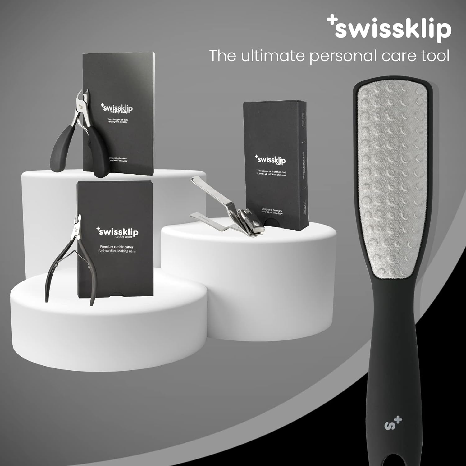 Swissker Foot File Callus Remover - Luxurious Heel Scraper for Cracked Heels | 1 Pack for Smooth Feet
