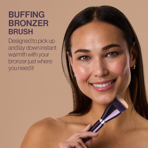 Anisa Beauty Buffing Bronzer Brush - Premium, Ultra-Soft Synthetic Fibers for Smooth, Flawless Bronzer Application - Ideal for Powder, Cream, and Liquid Formulas - Cruelty-Free, Vegan Makeup Brush