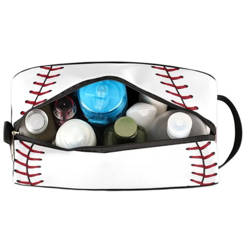 SinSenMa Baseball Hanging Toiletry Bag,Travel Hygiene Kits for Boys Mens,Waterproof Makeup Carry-on Bags,Cosmetic Bag,TSA Approved Shave Dopp Kit for Toiletries Shower Bathroom Accessories Gifts