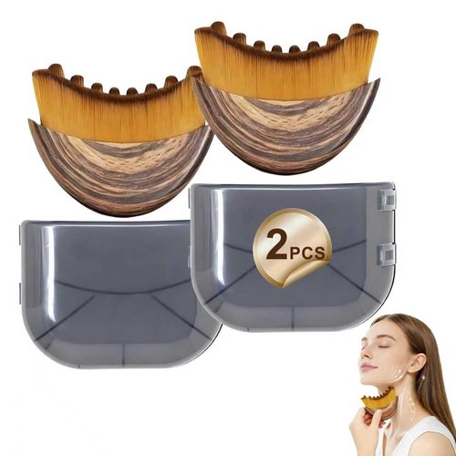 Lymphatic Contour Face Brush – Precision-Fit Lymphatic Drainage Brush for Facial Massage, Gently Fits the Skin to Help Relieve Fatigue, Lymphatic Face Brush (2) (2PSC)