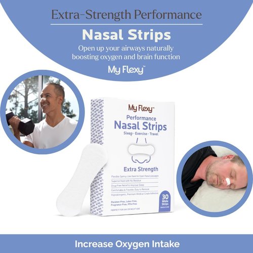 Extra Strength Nasal Strips by [Brand Name] | White Nose Strips for Snoring Relief - 30 Count