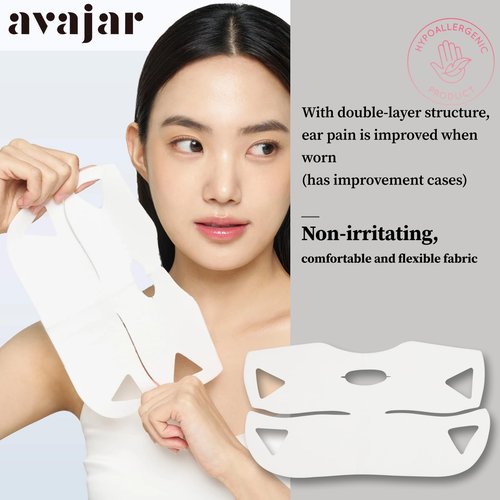 AVAJAR Chin Lifting Mask, Premium V Line Lifting Mask Anti-aging Collagen Face Mask for Women Jawline Shaper Double Chin Mask with Hyaluronic Acid, Rejubebe™ and Centella asiatica (5PCS)