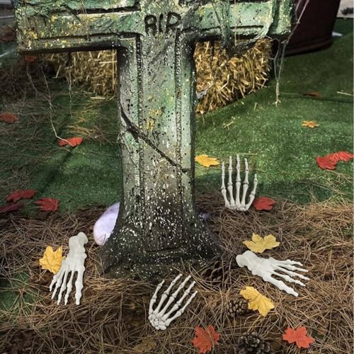 Halloween Skeleton Hands and Foot Set - Realistic Life Size Plastic Decor - Hands & Foot Variation