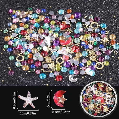 Micro Caviar Beads Kit 6 Colors Nail Art Rhinestones & Charms - Sparkle Gems & Rivets