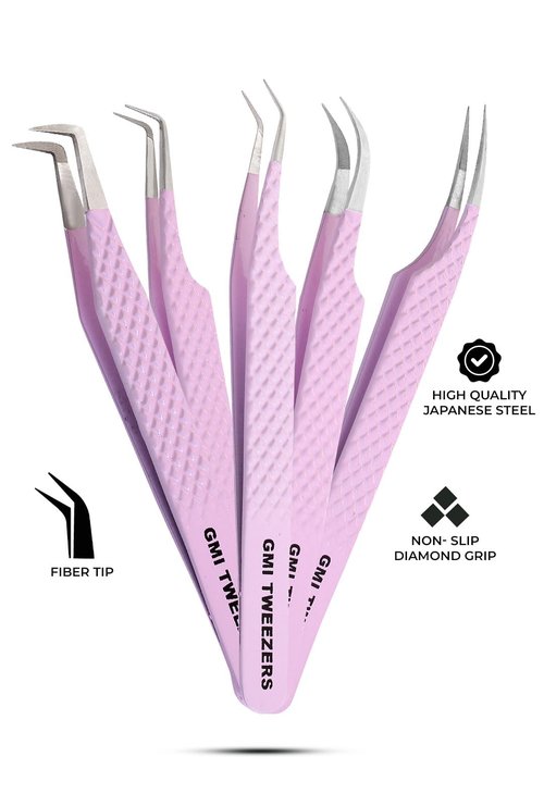 Fiber Tip Lash Tweezers For Eyelash Extension Tweezers Professional