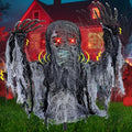 Halloween Animatronic Zombie Groundbreaker with Red Eyes & Swinging Arms